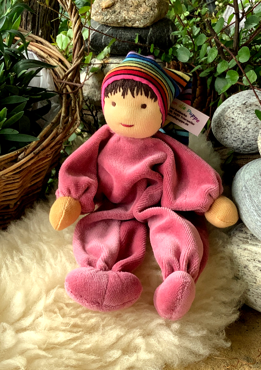 Minipüppchen nach Art der Waldorfpuppe Beere hell – Bild 2