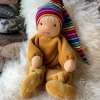 Minipüppchen nach Art der Waldorfpuppe gelb 2 – Bild 3