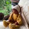 Minipüppchen nach Art der Waldorfpuppe gelb – Bild 3