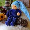 Minipüppchen nach Art der Waldorfpuppe dunkelblau 2 – Bild 2