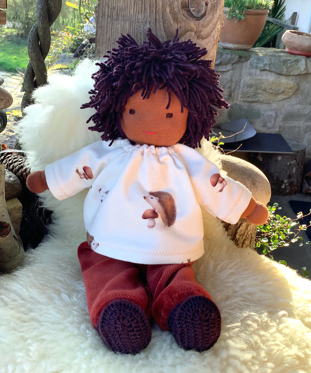 Kleine Stoffpuppe nach Waldorfart Amir – Bild 5