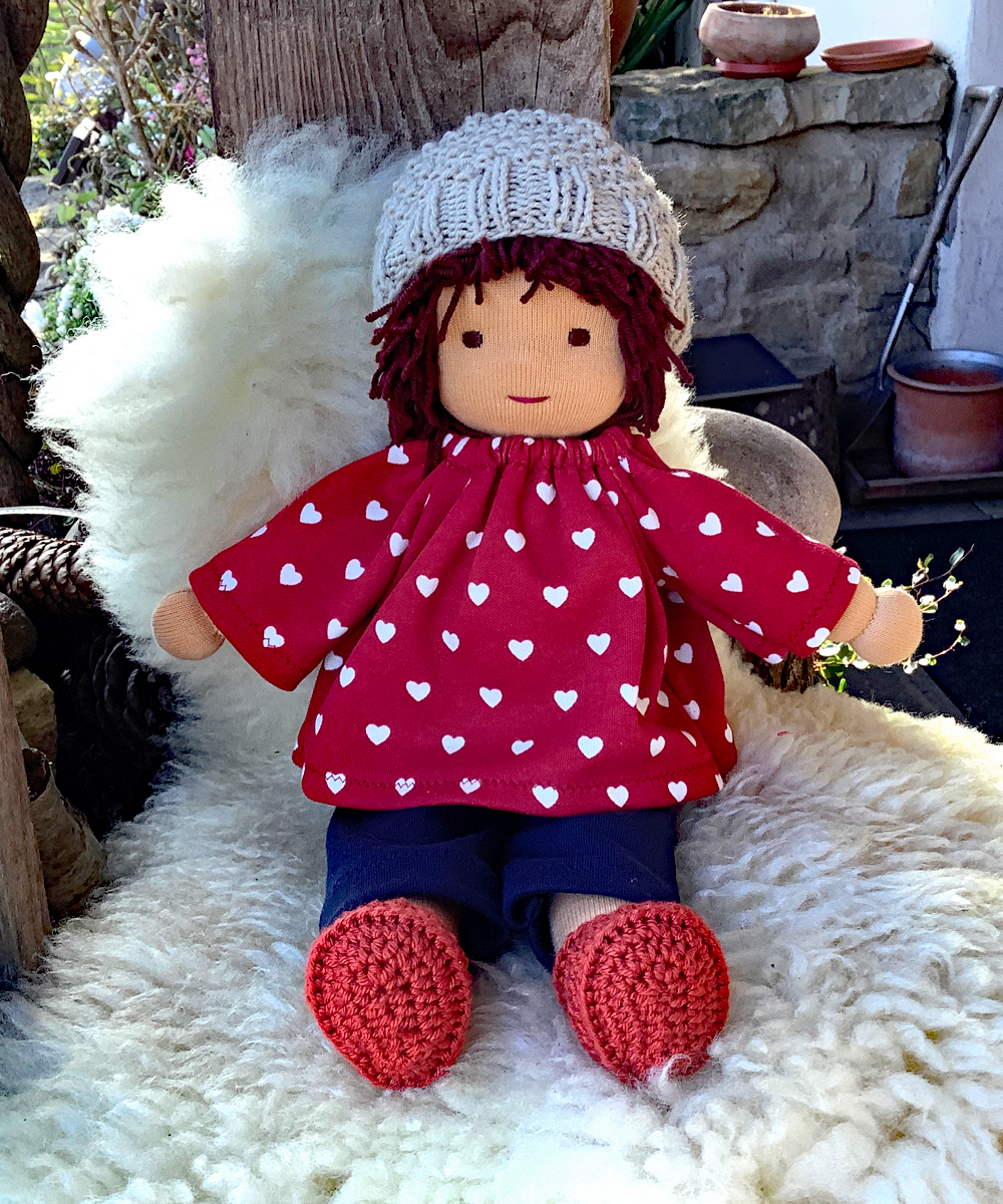 Kleine Stoffpuppe nach Waldorfart Maxi