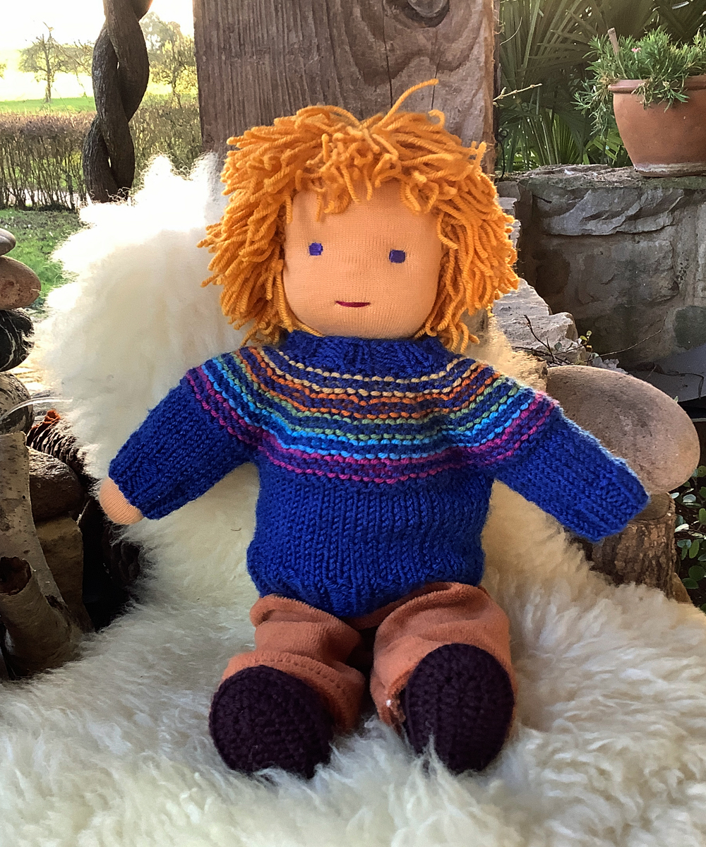 Kleine Stoffpuppe nach Waldorfart Noah